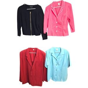 Women's Large 12 14 Blazer Suit Separate Jacket Top Wholesale Bulk Lot of 4 L